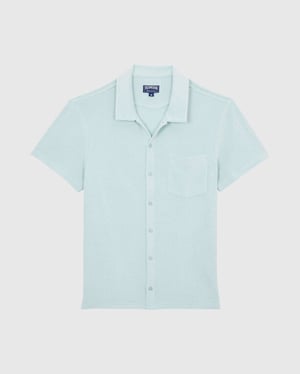 Vilebrequin - Terry Bowling Shirt Solid - Shirt - Charli - Blue - Size XXL