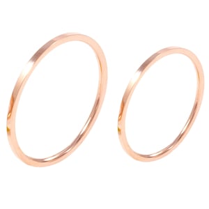 Stainless Steel Ring Set Rose Gold