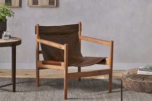 nkuku Dalibar Leather Lounger | Seating | One Size | Tan