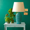 Regular Stucco table lamp in turquoise ceramic