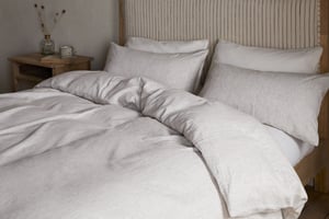 nkuku Borba Hemp & Cotton Duvet Cover | Textiles | Double | Espresso