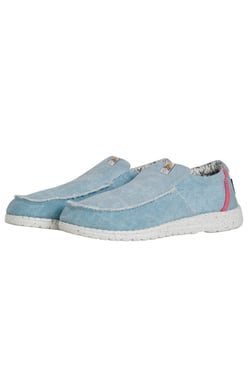 Weird Fish Shoaler Washed Canvas Lightweight Slip On Shoes Denim Size 3