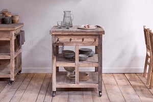 nkuku Tivu Reclaimed Wood Butchers Block | Storage Furniture | One Size | Natural