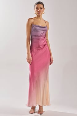 AKIRA Pretty Woman Maxi Dress | Mauve | Size Large