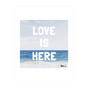 Love is Here Beach Mini Art Print