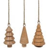 5" Wooden Tree Christmas Ornaments