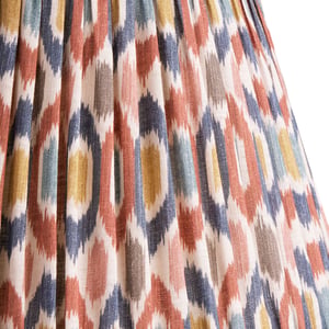 30cm straight empire shade in blue and red Small Ikat Spot linen by GP & J Baker