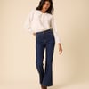 White Embroidered Peter Pan Collar Blouse