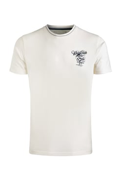 Weird Fish Marlin Eco Back Print T-Shirt Dusty White Size S