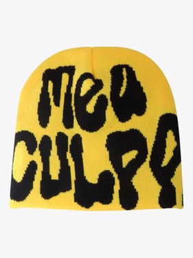 Thesupermade Letter Knitted Hat - Yellow / One Size