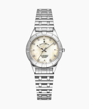 Leonie 29mm Three-hands Silver-tone White dial Stainless steel swiss watch - 29 mm