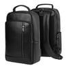 Leather Backpack (with adjustable shoulder strap) - Black