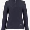 Weird Fish Aria 1/4 Zip Eco Macaroni Sweatshirt Navy Size 8