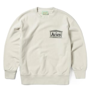 Aries Womens Premium Aged Temple Sweatshirt Off White
