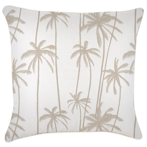 Cushion Cover-With Piping-Tall Palms Beige-60cm x 60cm