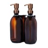 Chrome Double Wall Mounted Soap Dispenser