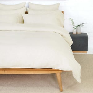 Parker Cream Linen Twin Duvet Set