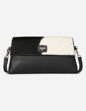 Riquezana Clutch - Natural Black and White Cowhide