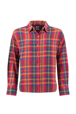 Weird Fish Lynsky Brushed Check Shirt Fuchsia Punch Size 8