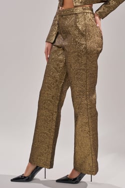 AKIRA Daphne Brocade Trouser Pants | Size XL