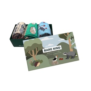 UK Wildlife Bamboo Socks Gift Box of 3 | UK Adult 7-11