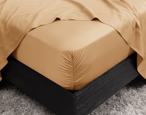 QE Home 350TC BeechBliss TENCEL™ Modal Fitted Sheet in Gilded, Gold, King