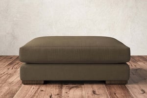 nkuku Guddu Dining Footstool | Make To Order | Grand | Brera Linen Indigo
