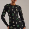 AKIRA Bling Mesh Mini Dress With Rhinestone Embellishments | Black | Size 1X