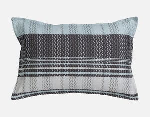 QE Home Vilanova Pillow Sham, Geometric, Blue, Queen