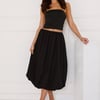 Get The Look Bubble Midi Skirt Black