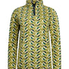 Weird Fish Reena 1/4 Zip Printed Microfleece Warm Olive Size 12