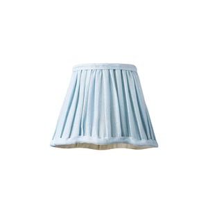 18cm scalloped pendant shade in blue sky linen