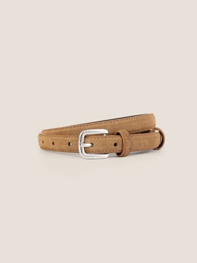 Luxury Suede Decorative Belt With Durable Alloy Buckle - Brown / One Size