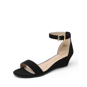 DREAM PAIRS Ankle Strap Low Heel Wedge Sandals