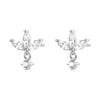 Gemstone Blossom Stud Earrings Sterling Silver