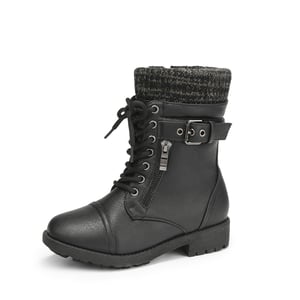 DREAM PAIRS Girl s Mid Calf Combat Boots