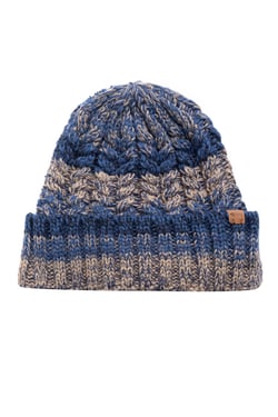Weird Fish Exmouth Twisted Beanie Hat Navy Size ONE