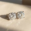 Diamond Moissanite Crystal Sterling Silver Earrings