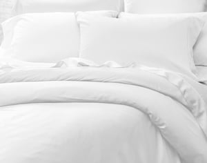 QE Home Cotton Blend Percale Sheet Set in White, Twin XL