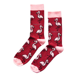 Save the Flamingos Bamboo Socks | UK Adult 7-11