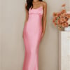 The Samara Satin Maxi Dress Candy