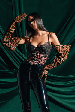 AKIRA In The Wild Satin Cheetah Belt | Size 1X/2X