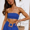 Iconic Revival Crop Blue