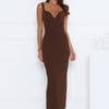 Imperial Glow Maxi Dress Chocolate