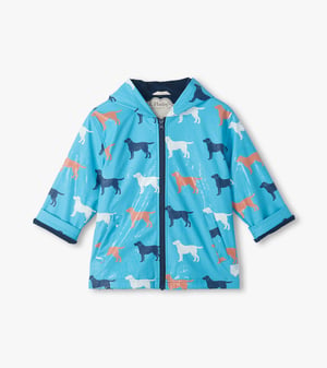 Boys Dog Silhouette Rain Jacket
