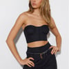 Filtered Crop Top Black