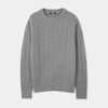 Square-Patterned Cashmere Sweater - M / dim gray / MK230-1300