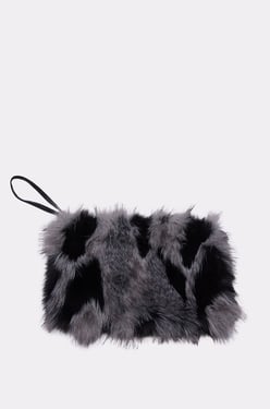 AKIRA Arlo Faux Fur Wristlet | Black