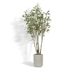 7' Artificial Willow Eucalyptus Tree with Artisan Planter