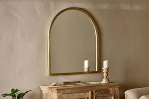 nkuku Murwara Arch Mirror | Mirrors | One Size | Antique Brass